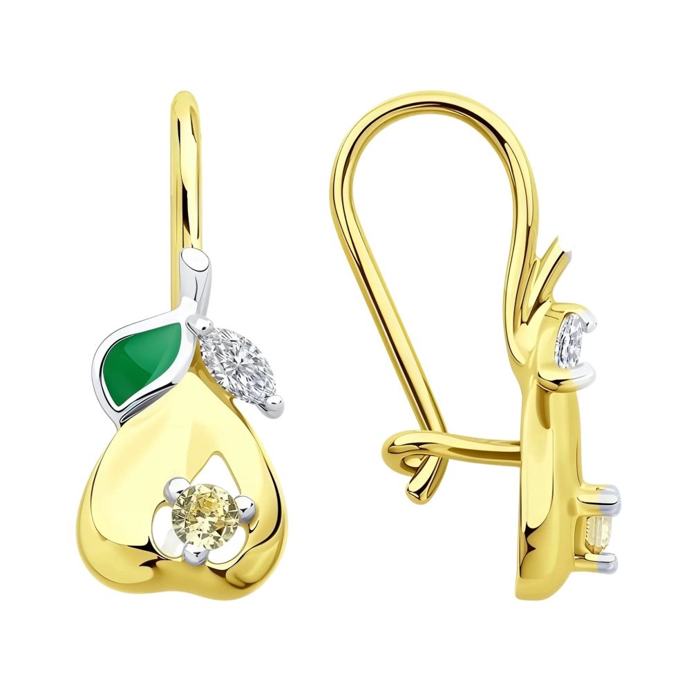 Ювелирное изделие - Серьги из серебра с фианитами в магазине Best-Gold 152735