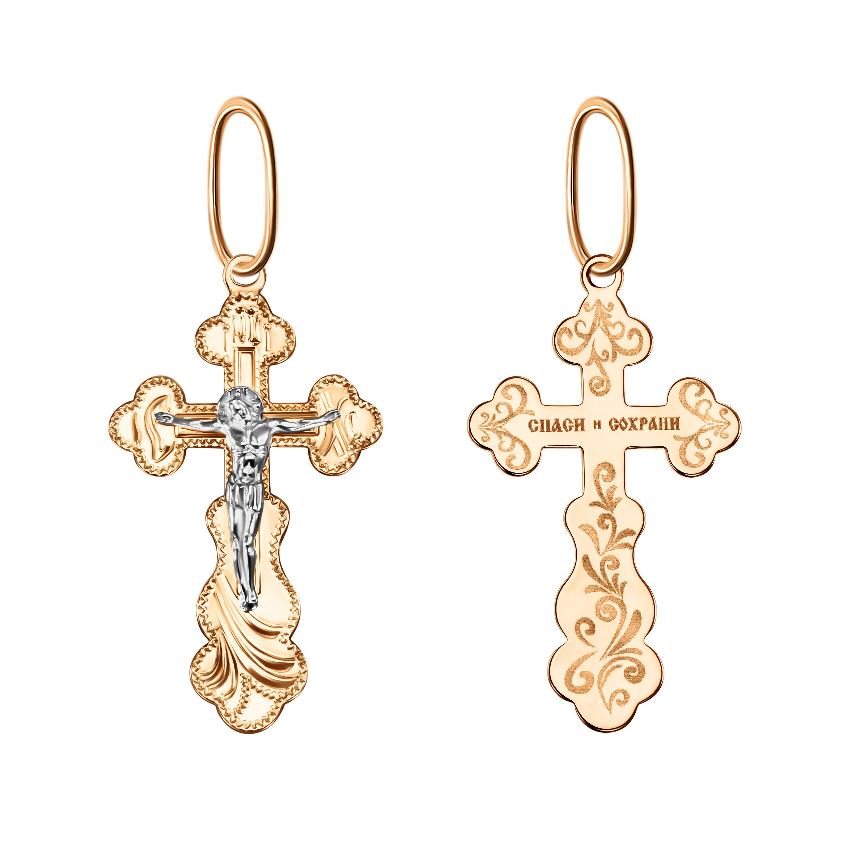 Ювелирное изделие - Крест из красного золота в магазине Best-Gold 030053