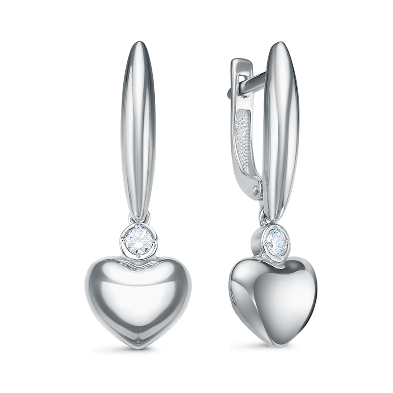 Ювелирное изделие - Серьги из серебра с фианитами в магазине Best-Gold 158551