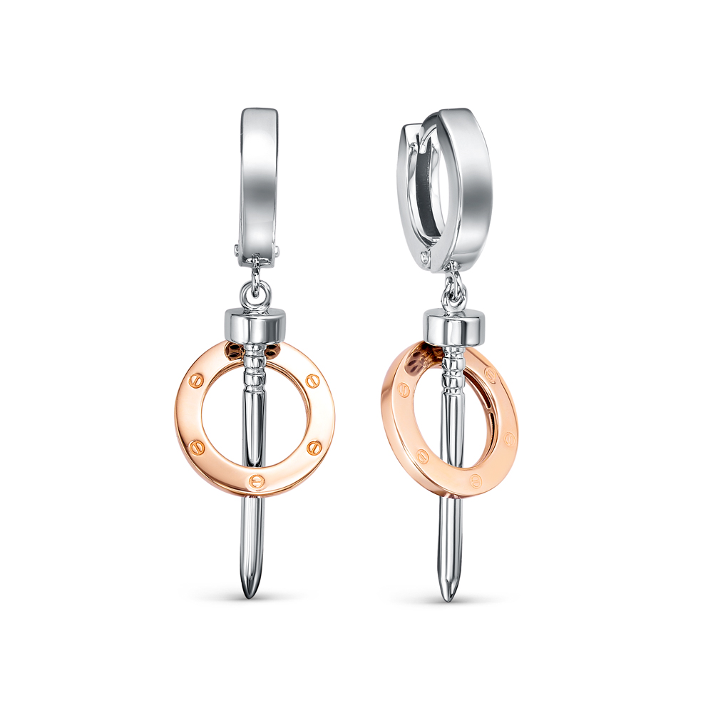 Ювелирное изделие - Серьги из белого золота в магазине Best-Gold 125991