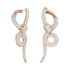 Ювелирное изделие - Серьги из красного золота с фианитами в магазине Best-Gold 029799