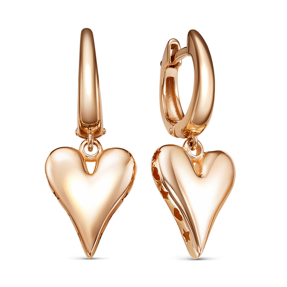 Серьги из красного золота