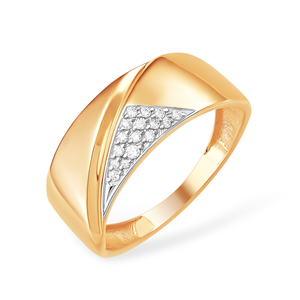 Ювелирное изделие - Кольцо из красного золота с фианитами в магазине Best-Gold 125388