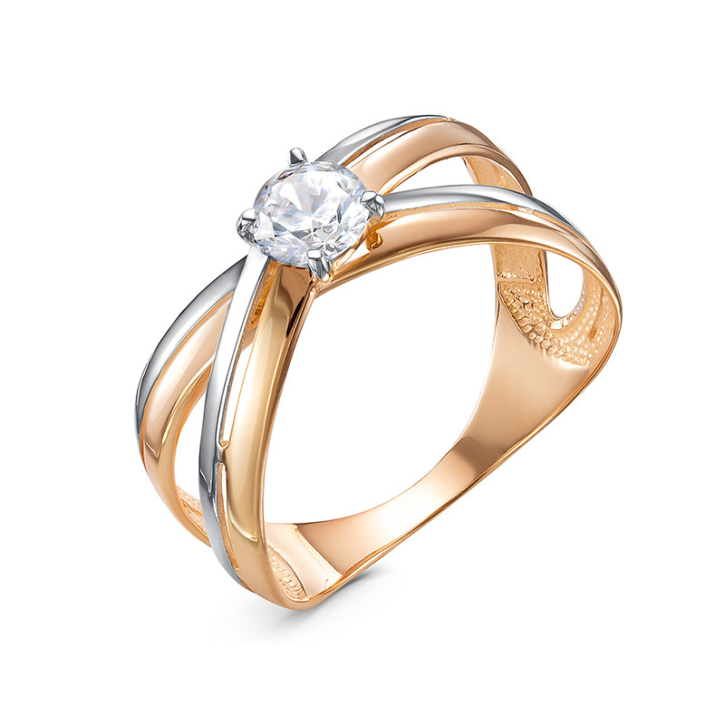 Ювелирное изделие - Кольцо из красного золота с фианитами в магазине Best-Gold 033115