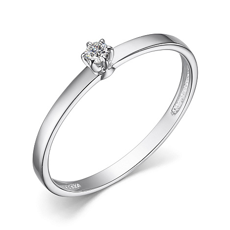 Ювелирное изделие - Кольцо помолвочное из белого золота с бриллиантом в магазине Best-Gold 155637