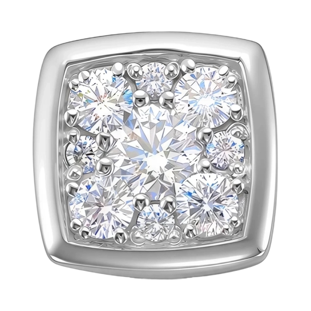 Ювелирное изделие - Подвеска из белого золота с голубыми бриллиантами в магазине Best-Gold 034277