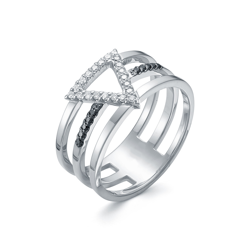 Ювелирное изделие - Кольцо из белого золота с бриллиантами в магазине Best-Gold 034134