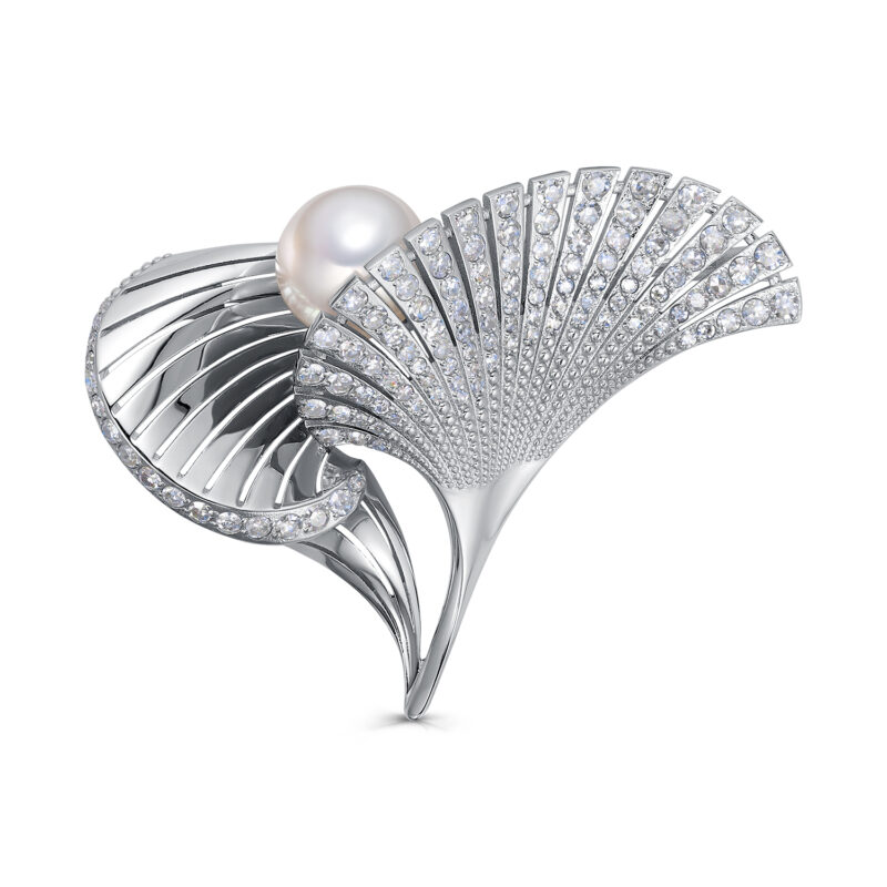 Ювелирное изделие - Брошь из белого золота с бриллиантами в магазине Best-Gold 152288