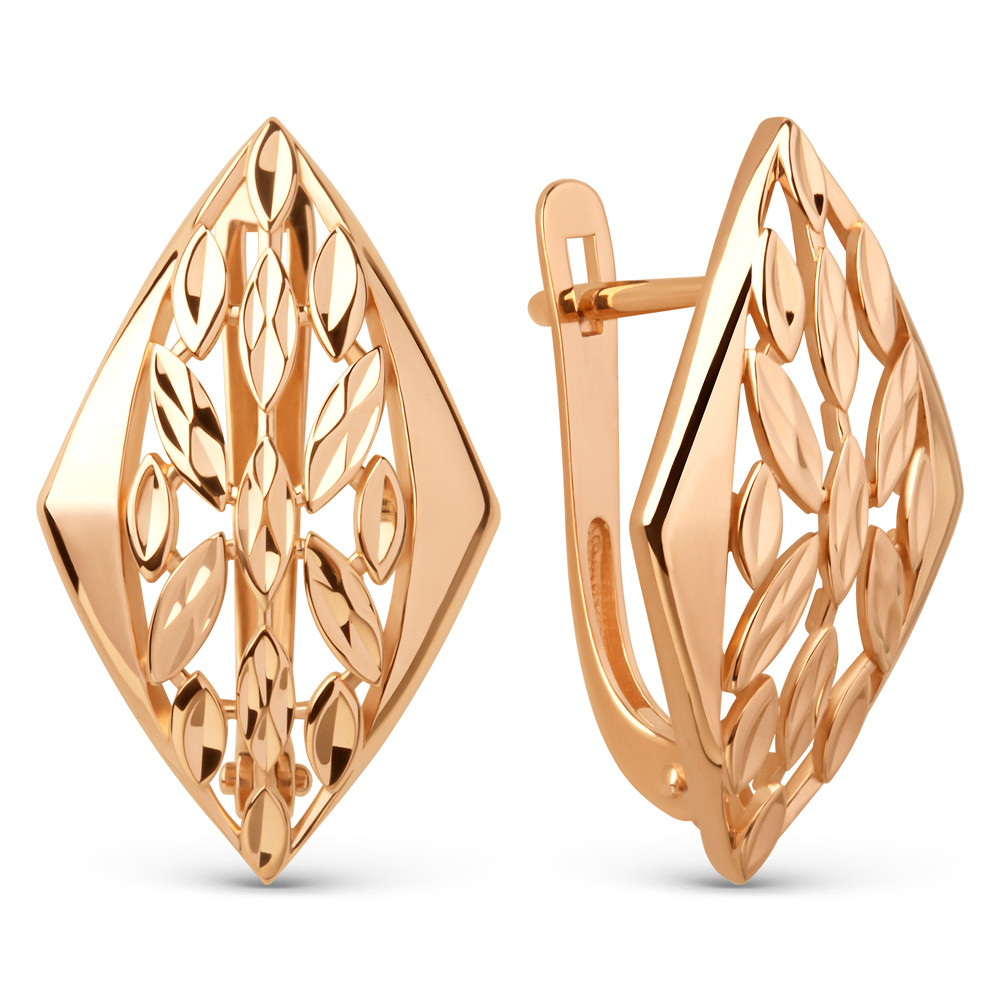 Ювелирное изделие - Серьги из красного золота в магазине Best-Gold 107191