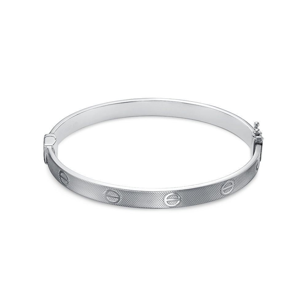 Браслет жесткий из серебра