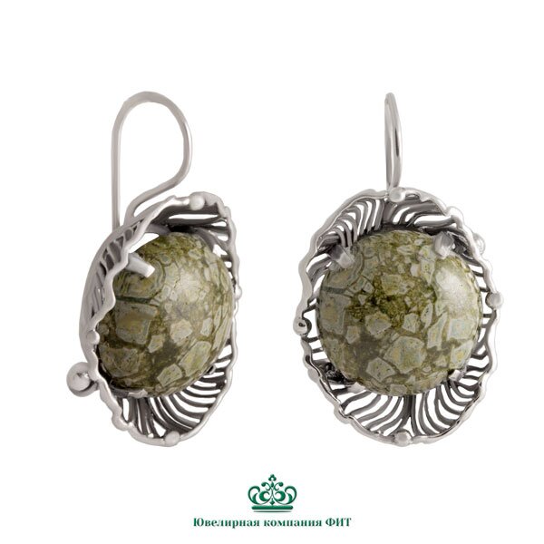 Ювелирное изделие - Серьги из серебра с лазуритом в магазине Best-Gold 153108