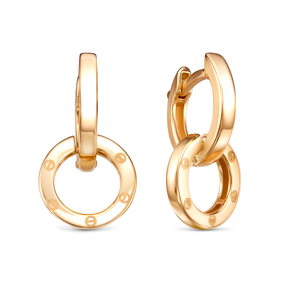 Серьги из желтого золота