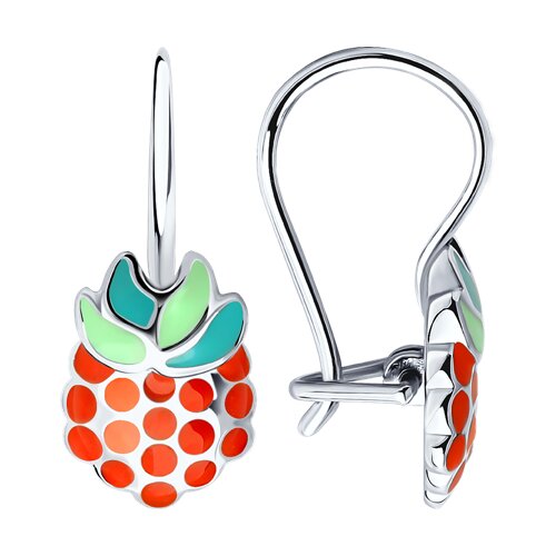 Ювелирное изделие - Серьги из серебра с эмалью в магазине Best-Gold 152791