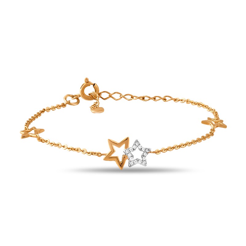 Ювелирное изделие - Браслет из красного золота с фианитами в магазине Best-Gold 056094