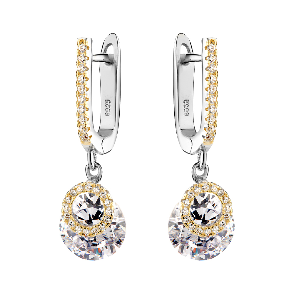 Ювелирное изделие - Серьги из серебра с цирконием в магазине Best-Gold 128711