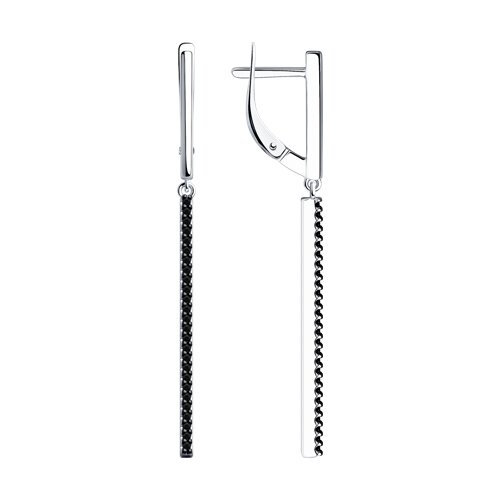 Ювелирное изделие - Серьги из серебра с фианитами в магазине Best-Gold 152821