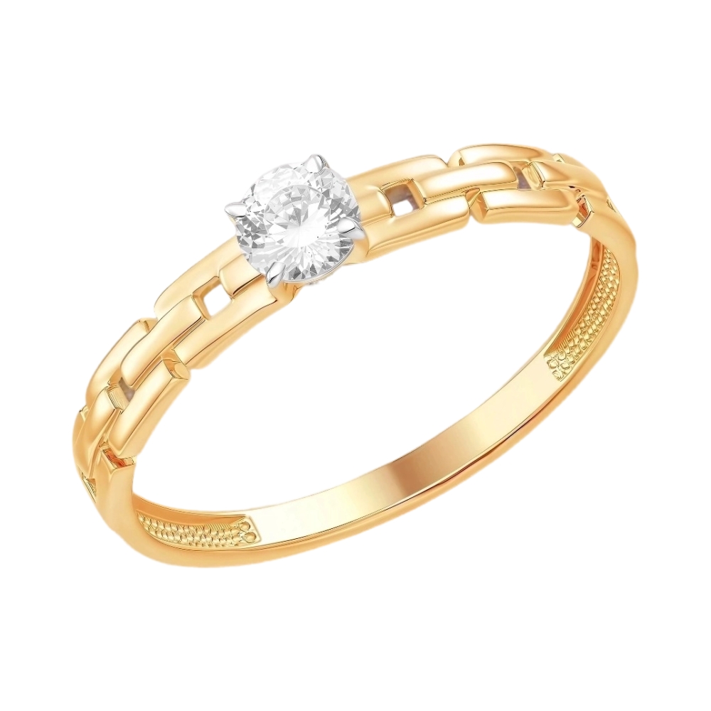 Ювелирное изделие - Кольцо из красного золота с фианитами в магазине Best-Gold 147531