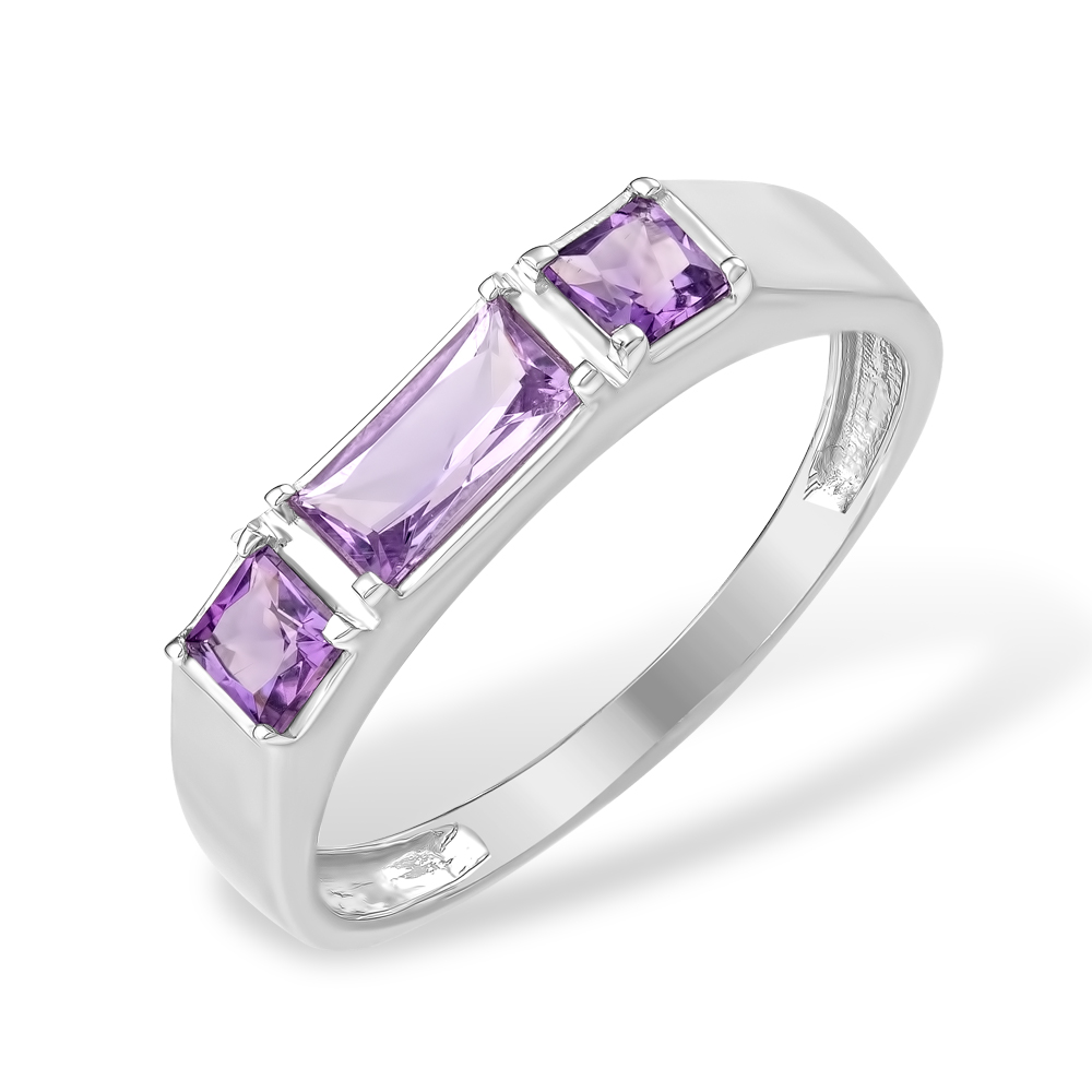 Ювелирное изделие - Кольцо из серебра с аметистами в магазине Best-Gold 127728