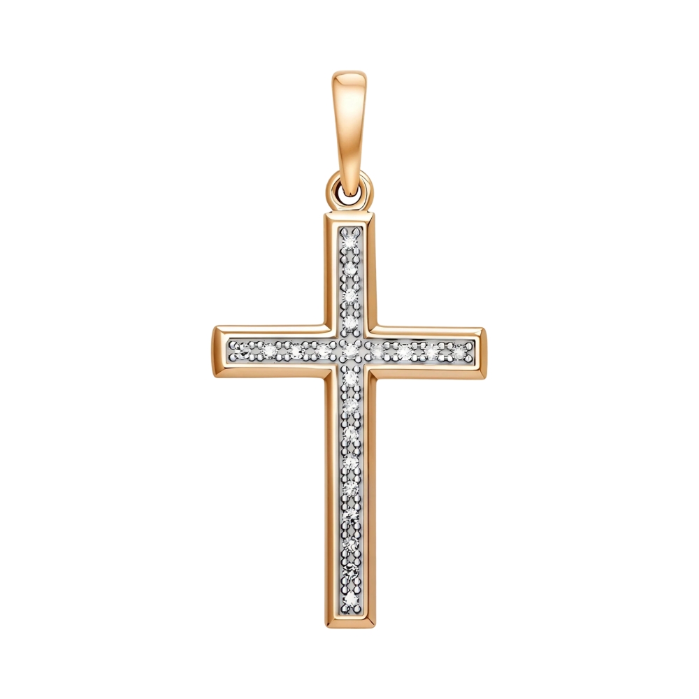 Ювелирное изделие - Подвеска из красного золота с бриллиантами в магазине Best-Gold 156026