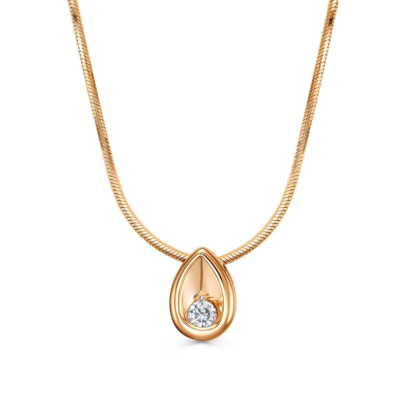 Ювелирное изделие - Колье из красного золота с бриллиантом в магазине Best-Gold 154972