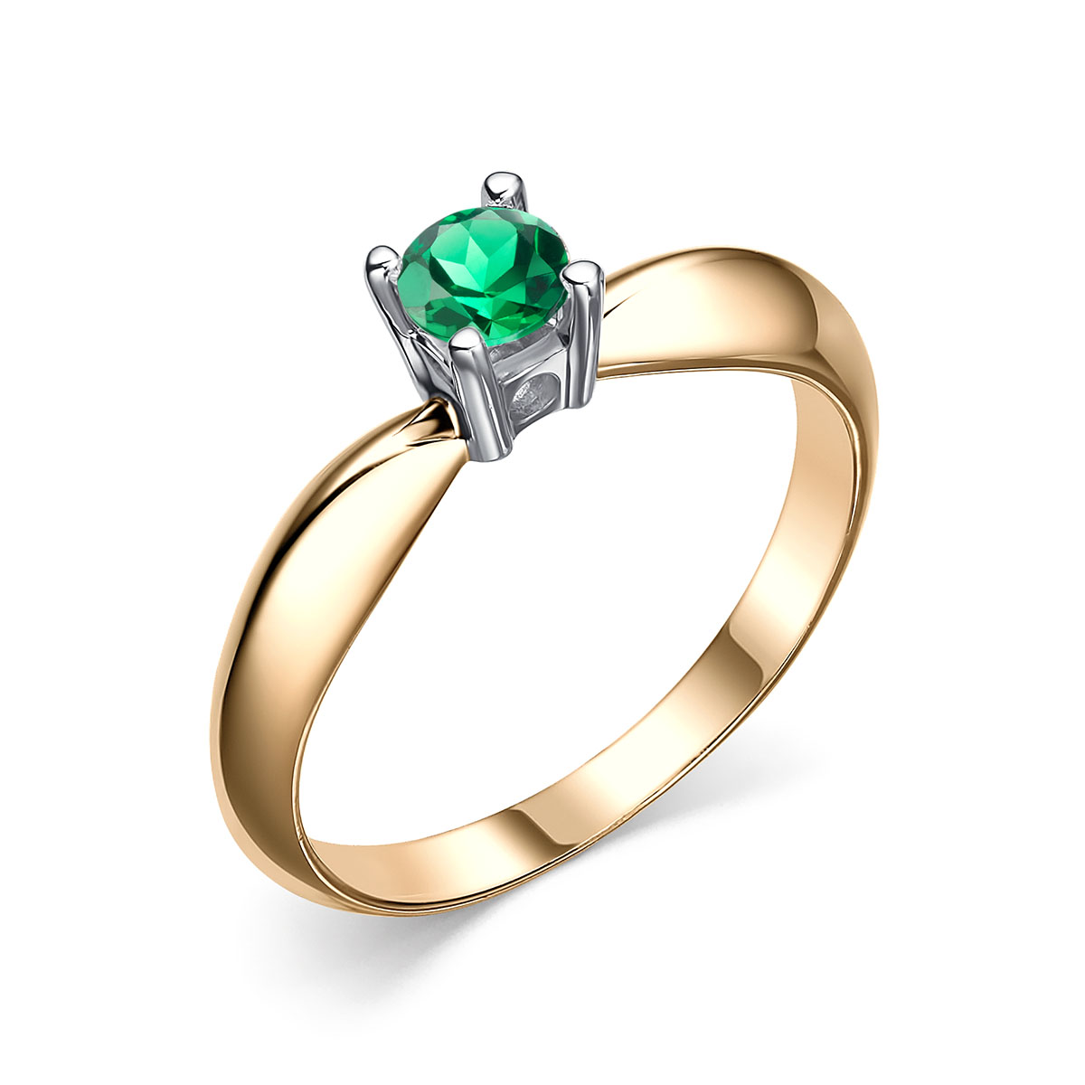 Ювелирное изделие - Кольцо из красного золота с изумрудом в магазине Best-Gold 153573