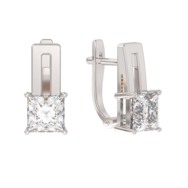 Ювелирное изделие - Серьги из серебра с фианитами в магазине Best-Gold 139672