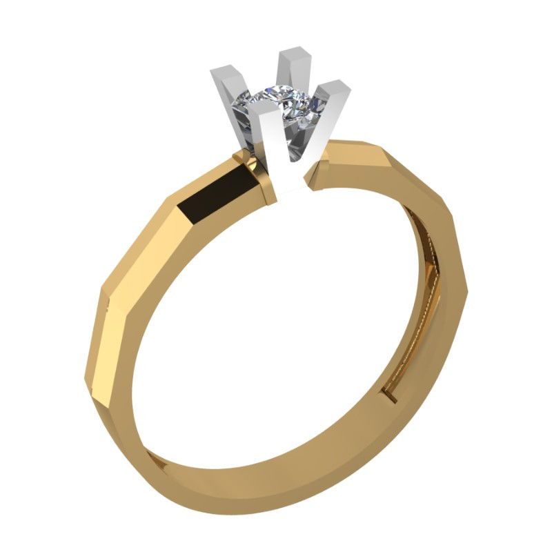 Ювелирное изделие - Кольцо из красного золота с фианитами в магазине Best-Gold 030412