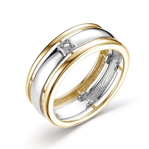 Кольцо из желтого золота с бриллиантами