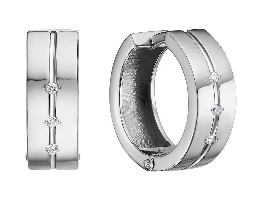 Ювелирное изделие - Серьги из белого золота с бриллиантами в магазине Best-Gold 141067