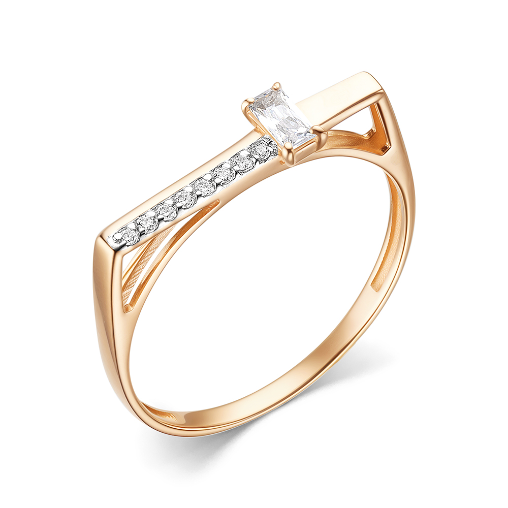 Ювелирное изделие - Кольцо из красного золота с фианитами в магазине Best-Gold 143683