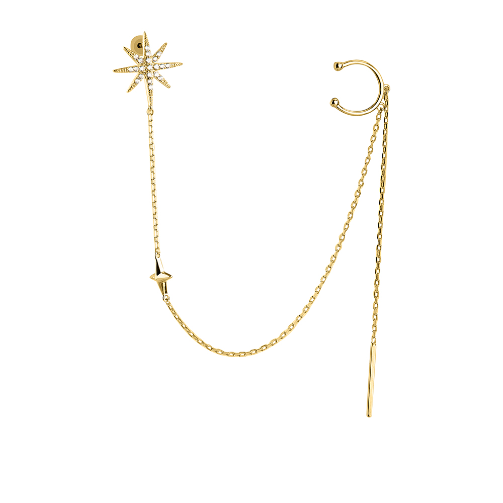 Ювелирное изделие - Серьга из серебра с фианитами в магазине Best-Gold 121408