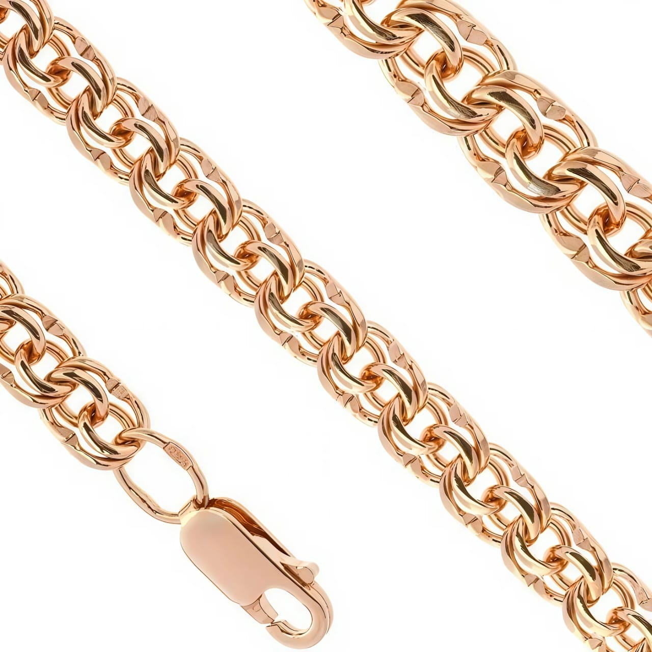 Ювелирное изделие - Браслет из красного золота, плетение Питон в магазине Best-Gold 005152