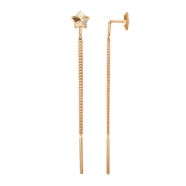 Ювелирное изделие - Серьги из красного золота в магазине Best-Gold 155357