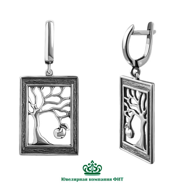 Ювелирное изделие - Серьги из серебра в магазине Best-Gold 153336