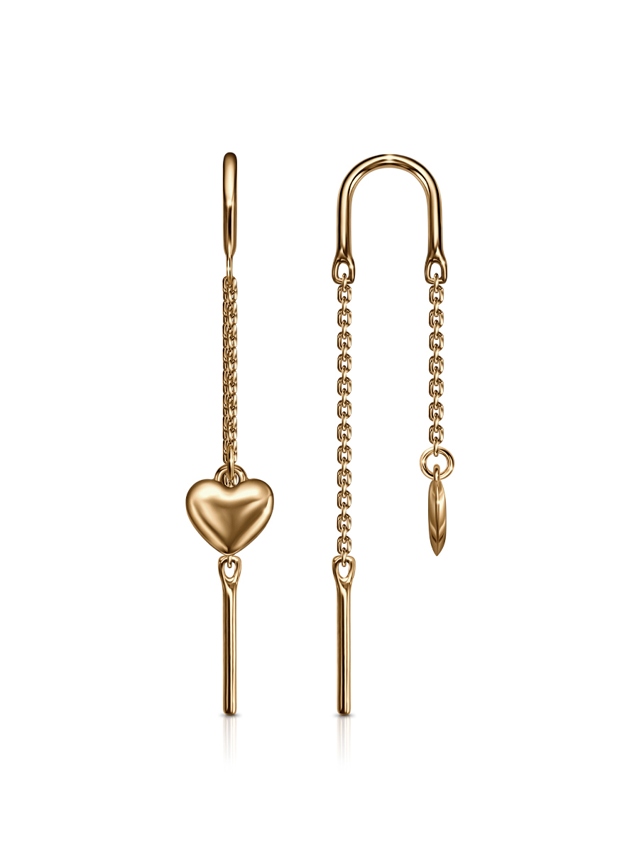 Ювелирное изделие - Серьги из красного золота в магазине Best-Gold 150619