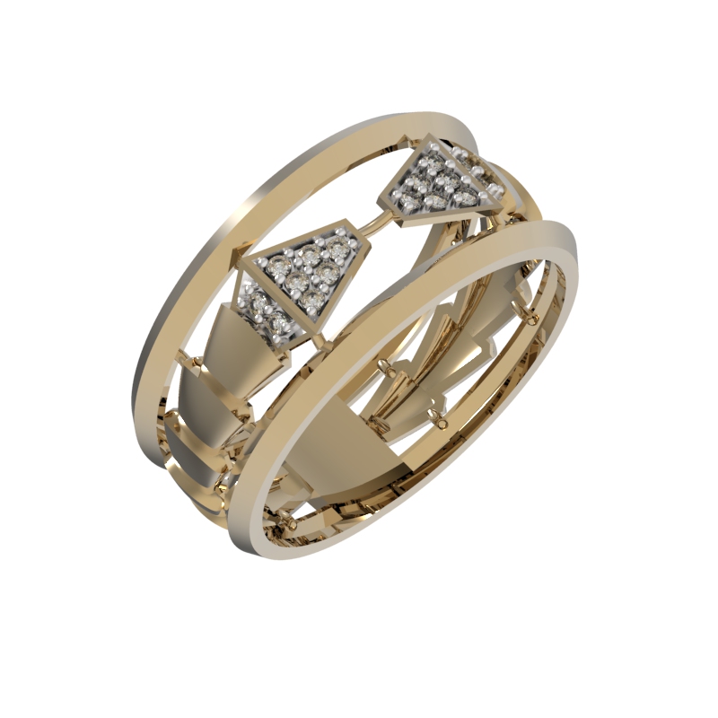 Ювелирное изделие - Кольцо из красного золота с фианитами в магазине Best-Gold 145448