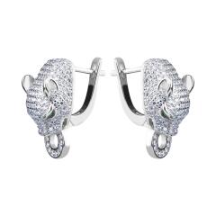 Ювелирное изделие - Серьги из серебра с цирконами в магазине Best-Gold 121310