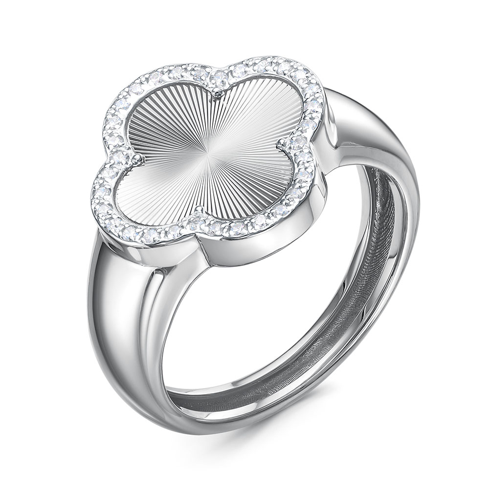 Кольцо из серебра с фианитами