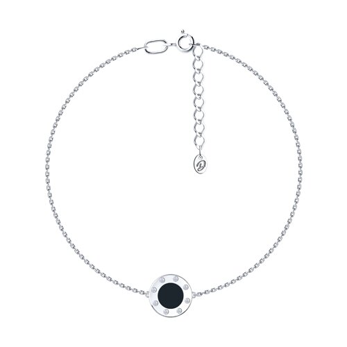 Ювелирное изделие - Браслет из серебра с эмалью и фианитами в магазине Best-Gold 152881