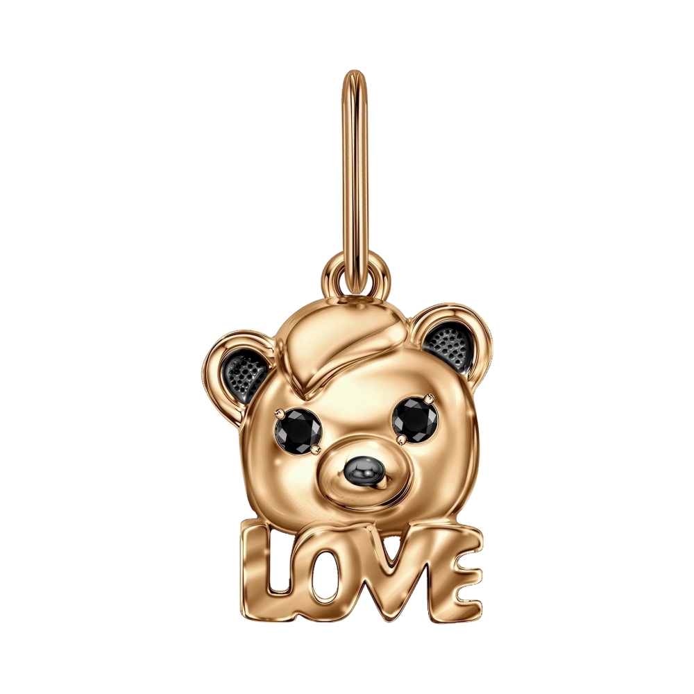 Ювелирное изделие - Подвеска из красного золота с фианитами в магазине Best-Gold 150618