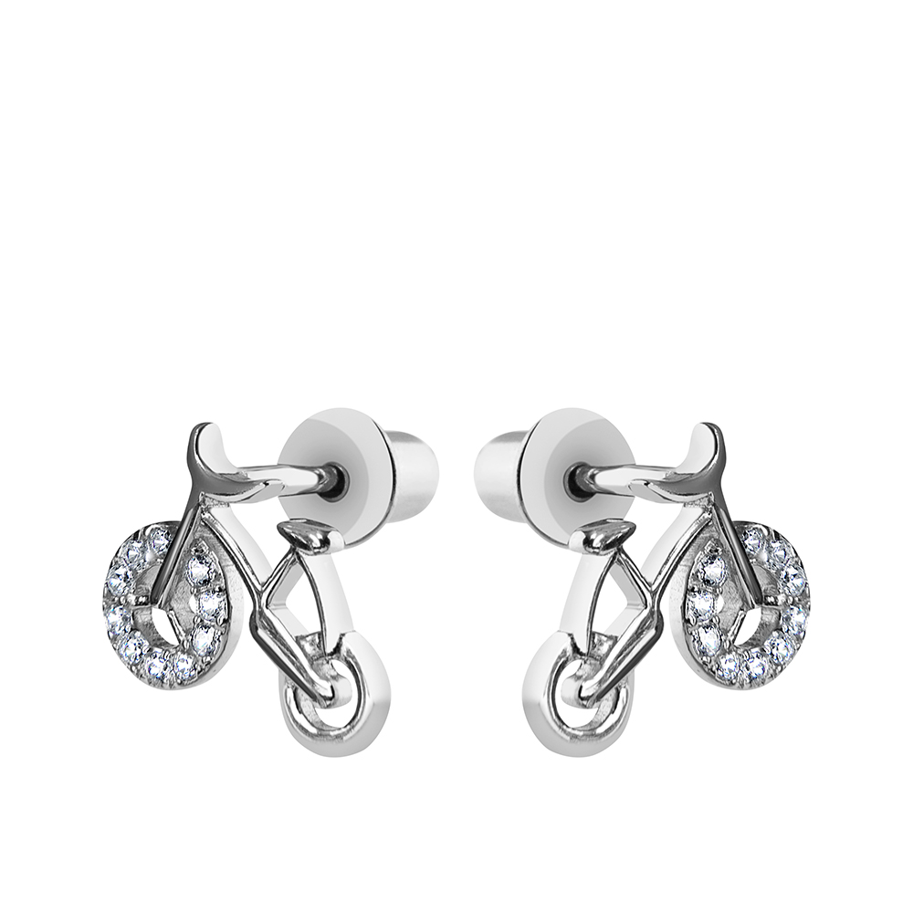 Ювелирное изделие - Серьги из серебра с цирконием в магазине Best-Gold 047577