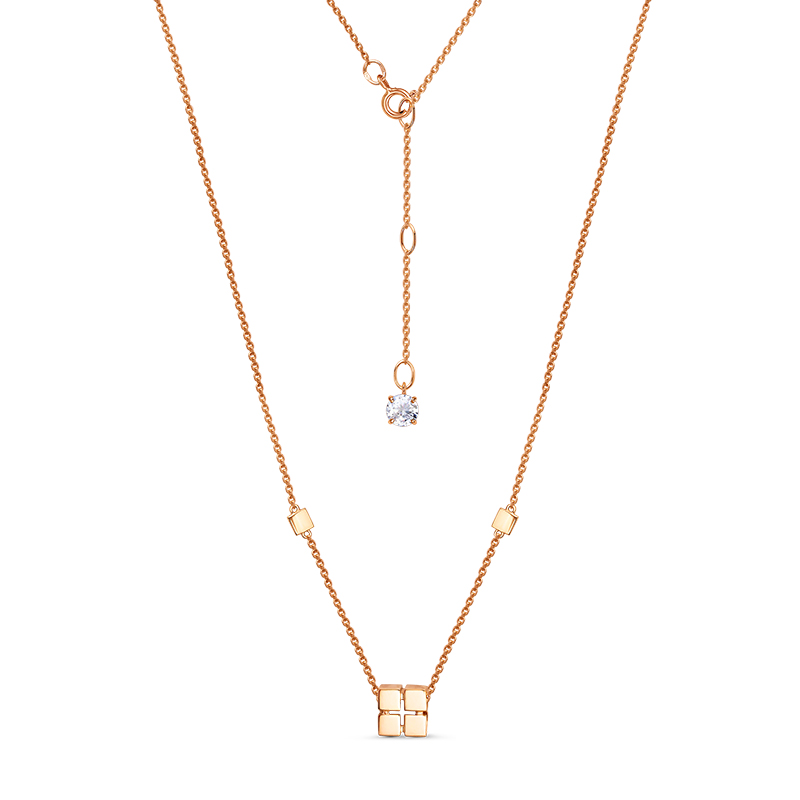 Ювелирное изделие - Колье из красного золота с фианитами в магазине Best-Gold 147180