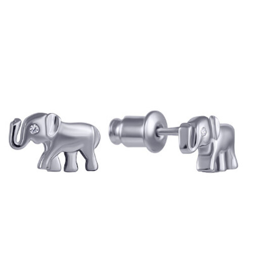 Ювелирное изделие - Серьги из серебра с цирконами в магазине Best-Gold 003587