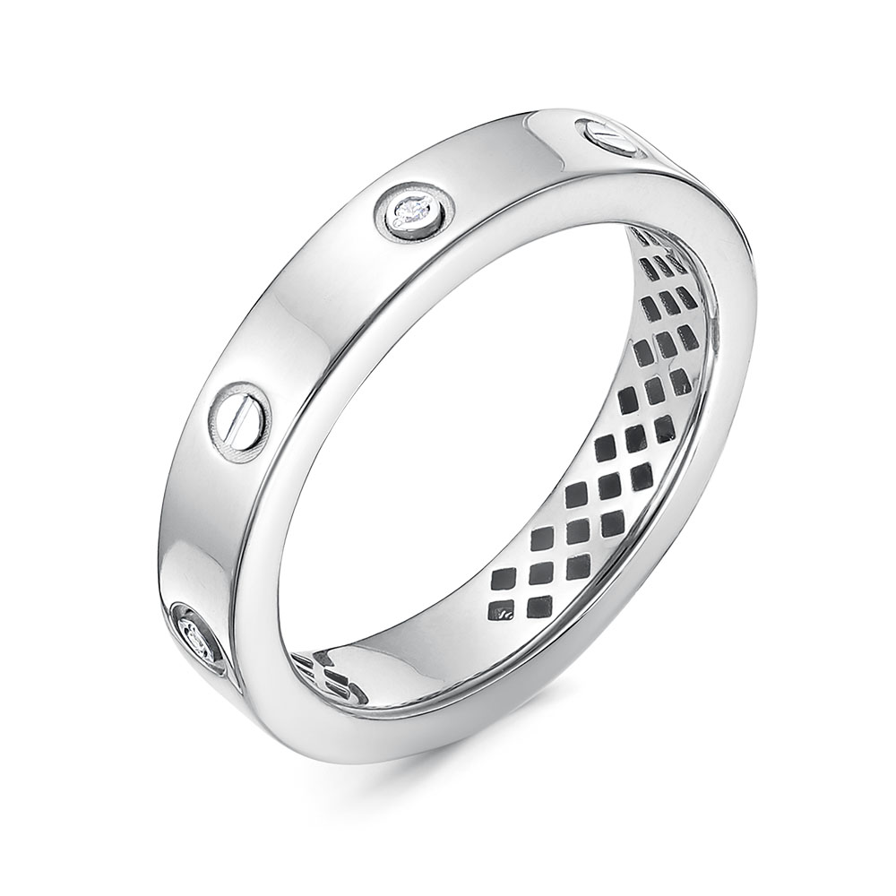 Кольцо из серебра с фианитами