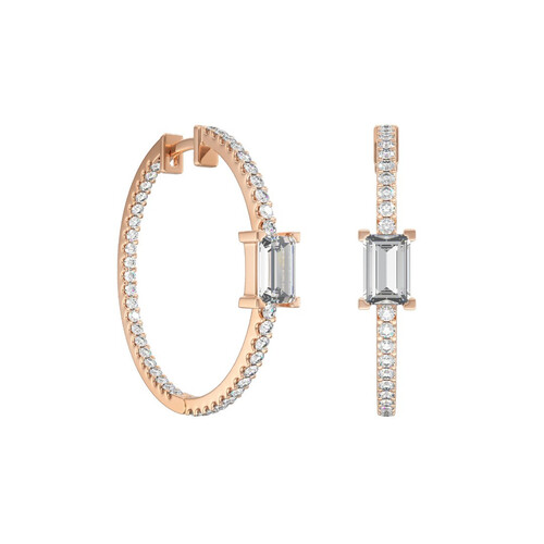 Ювелирное изделие - Серьги из красного золота с фианитами в магазине Best-Gold 039144