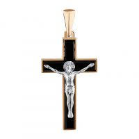 Ювелирное изделие - Крест из красного золота с агатом в магазине Best-Gold 125878