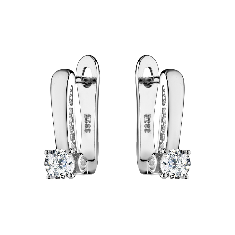 Ювелирное изделие - Серьги из серебра с цирконием в магазине Best-Gold 132356