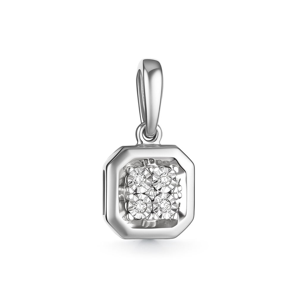 Подвеска из белого золота с бриллиантами