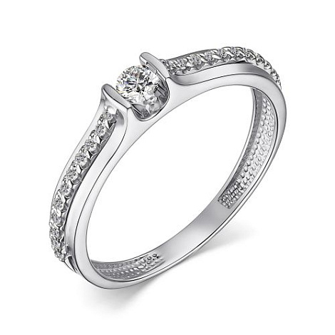 Ювелирное изделие - Кольцо из белого золота с бриллиантами в магазине Best-Gold 155650