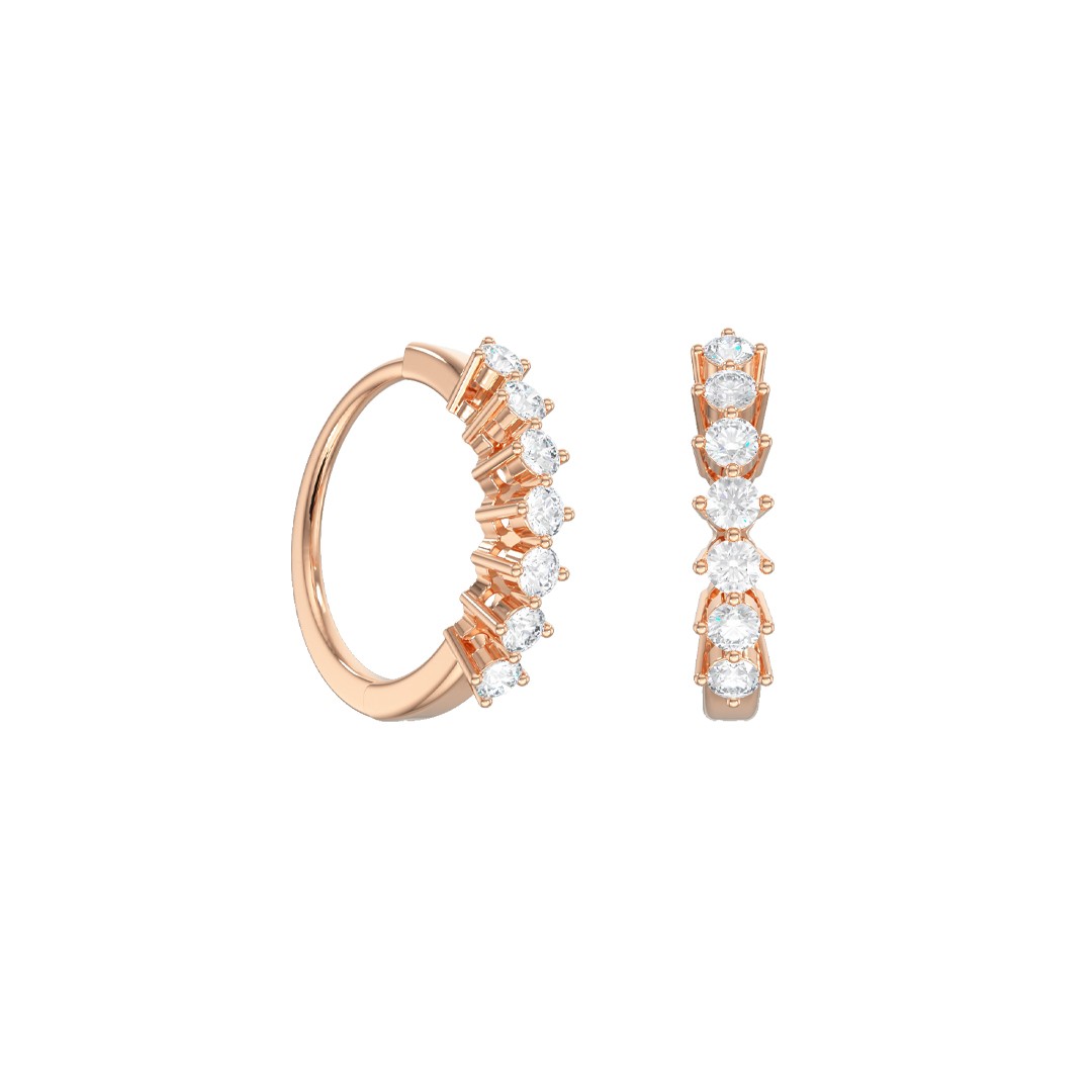 Ювелирное изделие - Серьги из красного золота с фианитами в магазине Best-Gold 068549